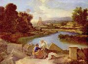 Nicolas Poussin Landschaft mit dem Hl. Matthaus Spain oil painting artist